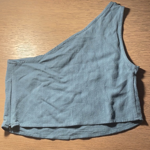 Kendall & Kylie One Shoulder Top Aqua - Picture 5 of 8